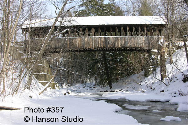 Cornish, NH - Dingleton Hill Bridge - Side - Winter
